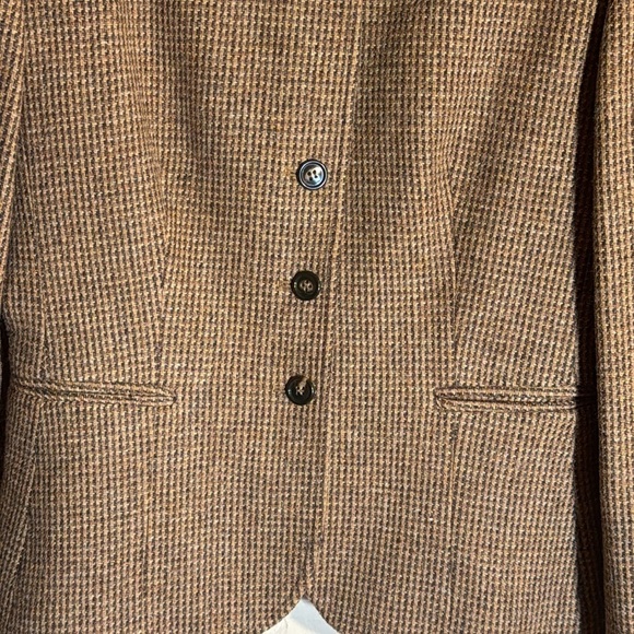 VTG‎ Evan Picone Micro plaid 100% wool blazer jacket - Picture 2 of 7